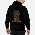 Deutschland Mongolei Spruch Schwarzes Hoodie, Humorvolles Design