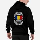 Rumänien-Patrioten Hoodie Schwarz, Landesflagge & Stolz Spruch