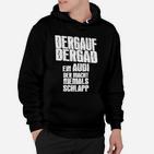 Audi Fan Hoodie Lustiger Bergauf Bergab Spruch für Auto Enthusiasten, Schwarz