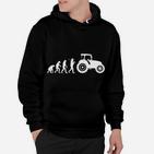 Evolution Affe zu Traktorfahrer Herren Hoodie, Lustiges Bauernmotiv Tee