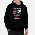 Frauen im März Geboren Hoodie, Schwarzes Damen Tee mit Spruch