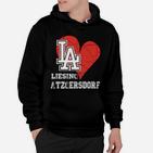 LA Liesing Atzersdorf Herz Logo Hoodie, Trendiges Design in Schwarz