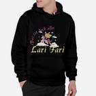 Lustiges Lari-Fari Hoodie mit Comic-Schaf, Spaß-Hoodie für Feste