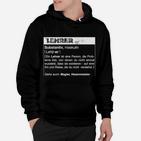 Lustiges Lehrer-Definition Hoodie, Perfektes Präsent für Pädagogen