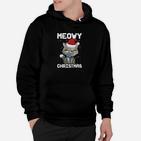 Meowy Christmas Katzen-Design Hoodie, Lustiges Weihnachts-Tee