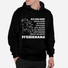 Pferdemama Motiv Hoodie, Liebevolles Reiten & Pflege Tee