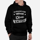 Schwarzes Hoodie Keine Therapie, nur Ratten, Lustiges Hoodie für Rattenfans