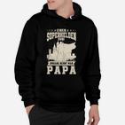 Superheld Papa Hoodie, Vatertag Idee in Schwarz