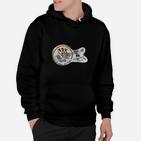 Unisex Hoodie Schwarz mit Bulldogge & Münzgrafik, Trendiges Tee