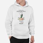 Einfache Frau Angeln und Wein Hoodie, Weißes Damen Tee