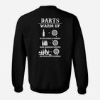 Darts Warm Up Lustiges Sweatshirt für Herren, Dartspieler Tee