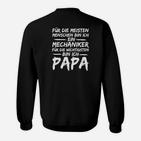 Mechaniker Papa Schwarzes Sweatshirt, Lustiger Spruch für Väter