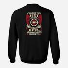 Opel Arbeiter Sexy Spruch Sweatshirt, Schwarzes mit Flügeldesign