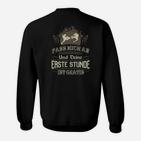 Schwarzes Motivations-Sweatshirt Fass Mich und Erhalte Eine Gratisstunde