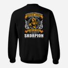 Schwarzes Sweatshirt mit Skorpion-Motiv Gutes Herz, Schlechter Charakter