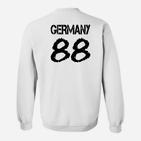 Deutschland 88 Schwarz Rücken- Sweatshirt
