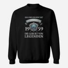 1959 Geburt von Legenden Schwarzes Herren Sweatshirt, Retro Design