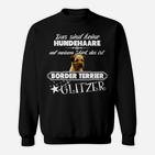 Border Terrier Glitzer-Haar Spruch Sweatshirt für Hundefreunde