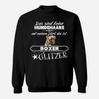 Boxer-Hunde Glitzer Sweatshirt, Lustiges Sweatshirt mit Spruch