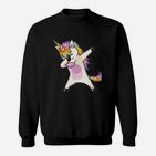 Dabbing Einhorn Sweatshirt, Lustiges Tanz-Design für Einhornfans