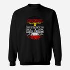 Deutsch-Polnische Wurzeln Schwarzes Sweatshirt, Kulturelles Motiv Design