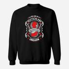 Deutschland Ungarn Freundschafts-Sweatshirt, Schwarz-Rotes Wappendesign