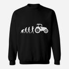 Evolution Affe zu Traktorfahrer Herren Sweatshirt, Lustiges Bauernmotiv Tee