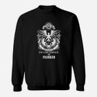 Franken-Pride Sweatshirt Schwarz mit Löwenwappen & Sonnenmotiv
