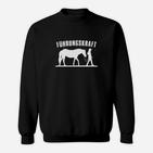Führungskraft Lustiges Schwarzes Sweatshirt mit Pferd-Mensch-Motiv