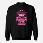 Geburtstags-Sweatshirt Beste Frauen Jahrgang 1970, Damen Retro-Design