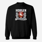Horgen Wappen Adler & Drache Schwarzes Sweatshirt, Design für Geschichte und Stolz