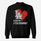 LA Liesing Atzersdorf Herz Logo Sweatshirt, Trendiges Design in Schwarz