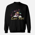 Lustiges Lari-Fari Sweatshirt mit Comic-Schaf, Spaß-Sweatshirt für Feste