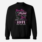 Personalisiertes 1971 Geburtsjahr Sweatshirt für Perfekte Frau