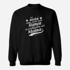 Personalisiertes Muttertag Sweatshirt Wichtigsten nennen mich Mama in Schwarz