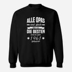 Personalisiertes Sweatshirt Beste Opas 1961, Geburtstags-Sweatshirt für Großväter