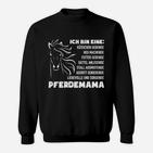 Pferdemama Motiv Sweatshirt, Liebevolles Reiten & Pflege Tee