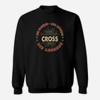 Retro Vintage Legends Schwarzes Sweatshirt im Kreuz-Design