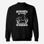 Rollerfahrer Sweatshirt Unterschätze niemals einen Mann auf seinem Roller, Herren Spruch-Sweatshirt