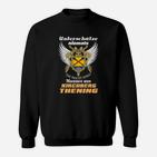 Schwarzes Adler-Motiv Sweatshirt Macht eines Mannes aus Kirchberg-Thening