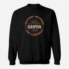 Schwarzes Griffin - Legend Sweatshirt in Vintage-Optik, Mythologie-Motiv