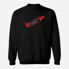 Schwarzes Herren Sweatshirt mit rotem Aufdruck, Grafik Tee Design