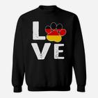 Schwarzes Sweatshirt Love-Pfotenabdruck, Ideal für Tierliebhaber