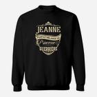 Schwarzes Sweatshirt mit Jeanne - Perfekte Mischung aus Prinzessin & Kriegerin