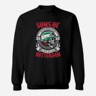 Schwarzes Sweatshirt Sons of Rotterdam, Stadtwappen-Design für Fans