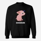 Schweinhorn Lustiges Einhorn-Schwein Sweatshirt, Spaßiges Outfit