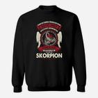 Skorpion-Motiv Herren Sweatshirt mit Mut Motto, Stilvolles Design Tee