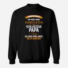 Verrückter Schlagzeug Papa Herren Sweatshirt, Lustiger Spruch