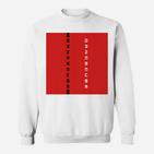 Herren Sweatshirt DanceCube Design in Rot und Weiß, Grafikdruck