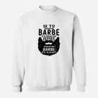 Humorvolles Herren Sweatshirt mit Bart-Witz, Weißes Lustiges Tee